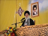 حضور و سخنرانی  امام خامنه ای  «مدظلّه‌العالي» در حرم مطهر رضوی